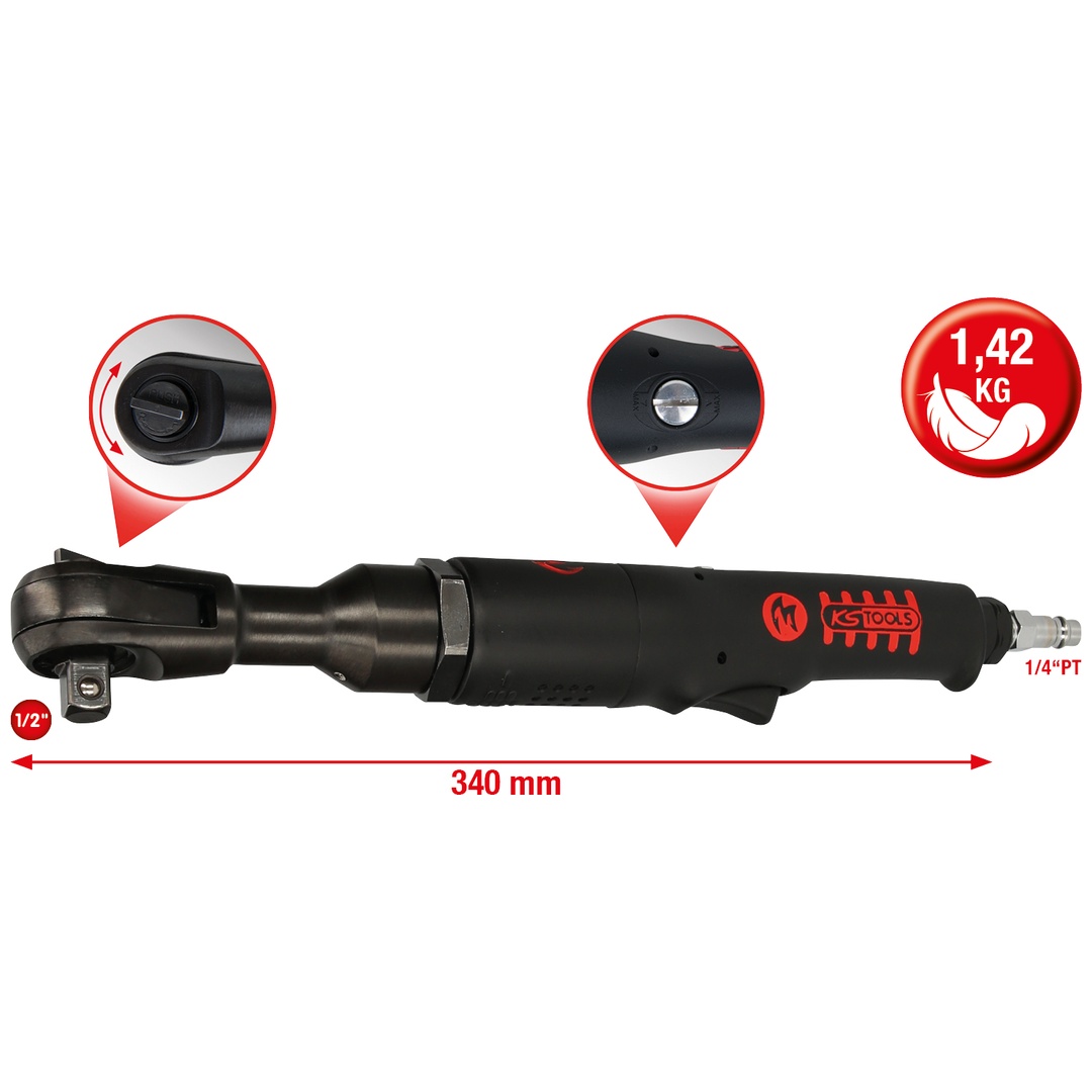 KS Tools 3/8 MONSTER Hochleistungs-Druckluft-Umschaltratsche