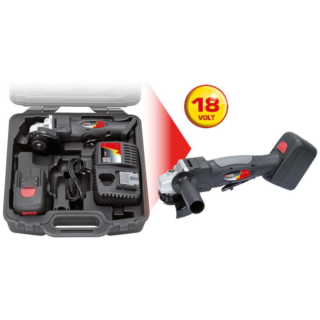KS Tools Akku-Winkelschleifer 7000 U/min mit 1 Akku und 1 Ladegerät