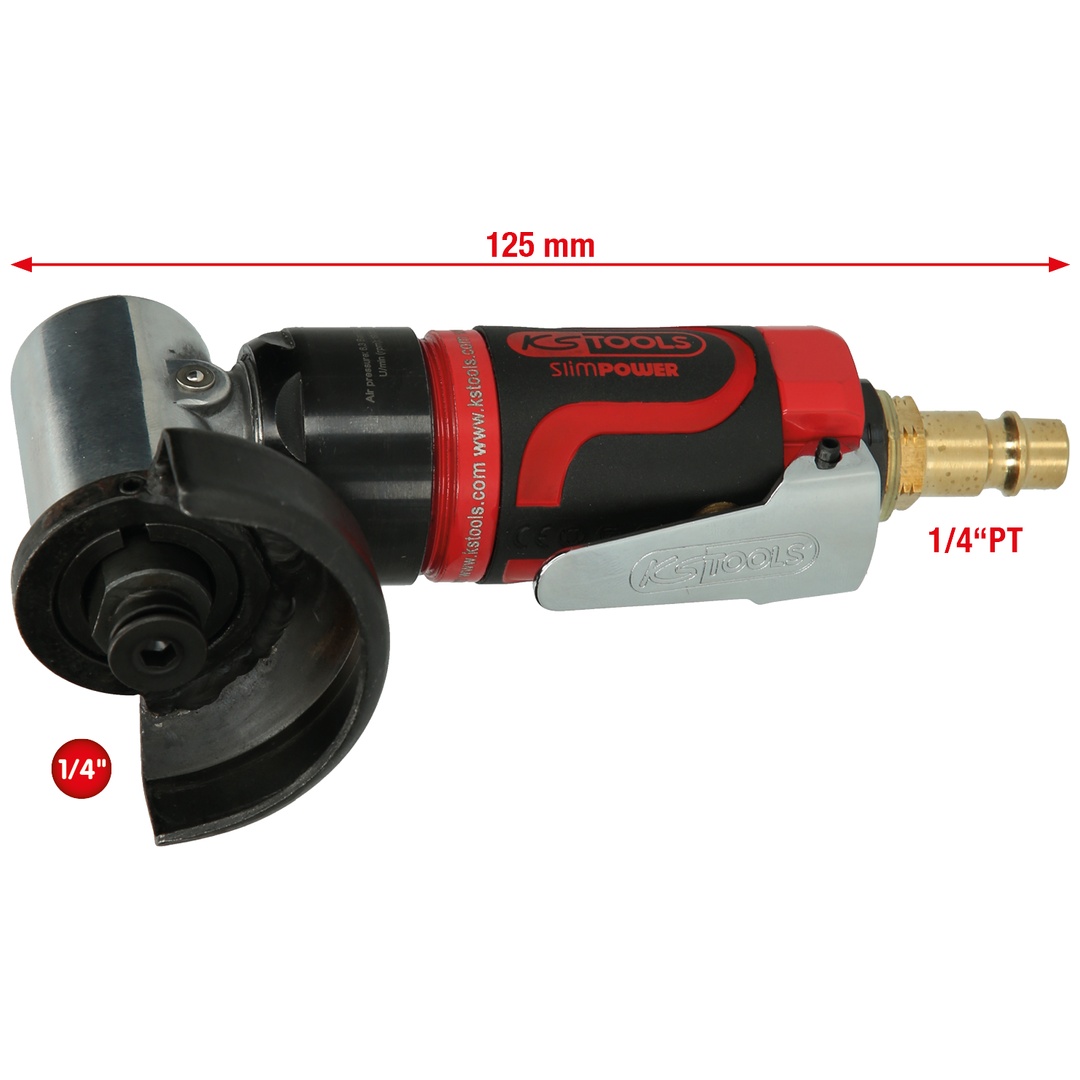KS Tools SlimPOWER Mini-Druckluft-Stab-Trennschleifer, kurz
