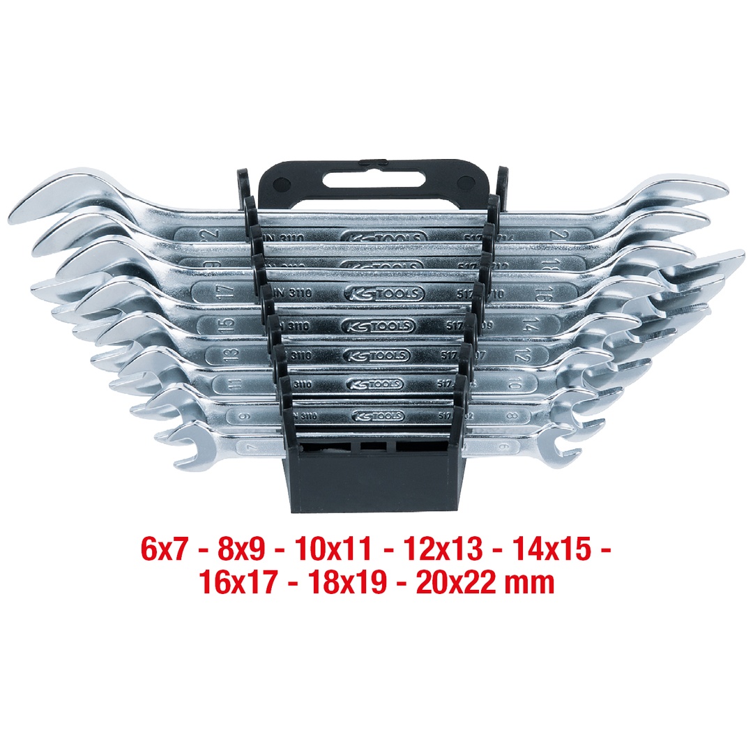KS Tools Doppel-Maulschlüssel-Satz, 8-tlg, 6x7-20x22 mm