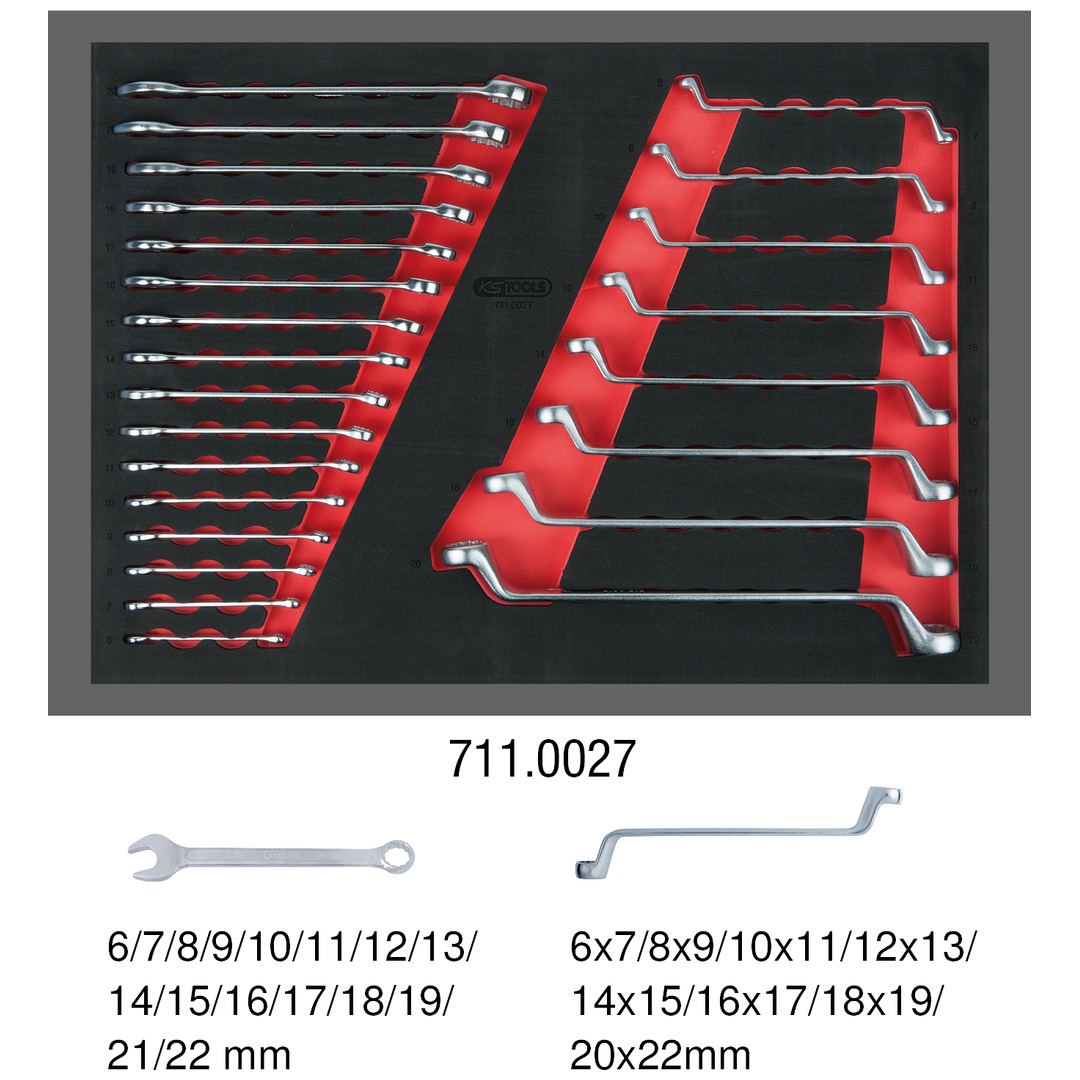 KS Tools Schlüssel-Satz, 24-tlg. in 1/1 Systemeinlage