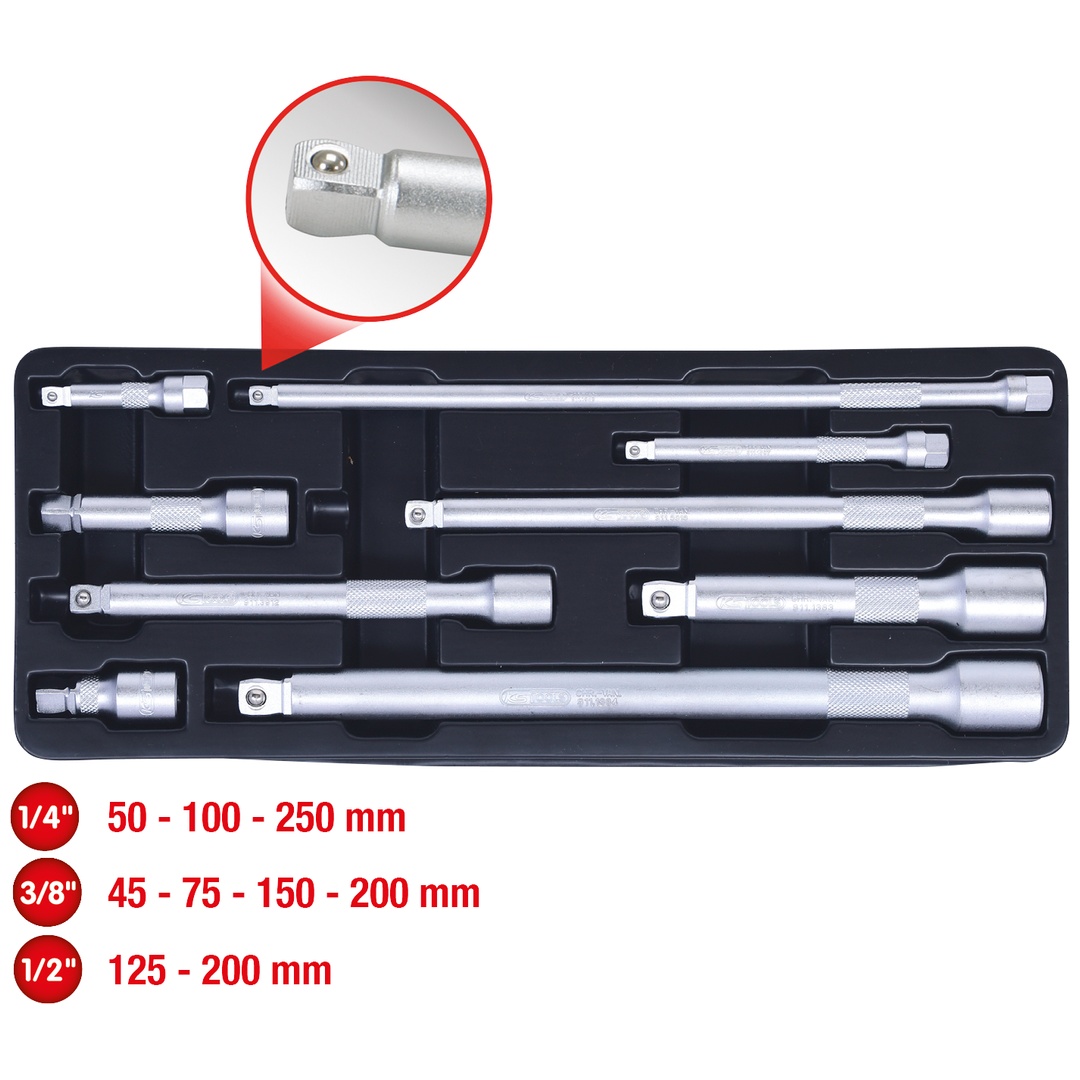 KS Tools Kipp-Verlängerungs-Satz, 9-tlg