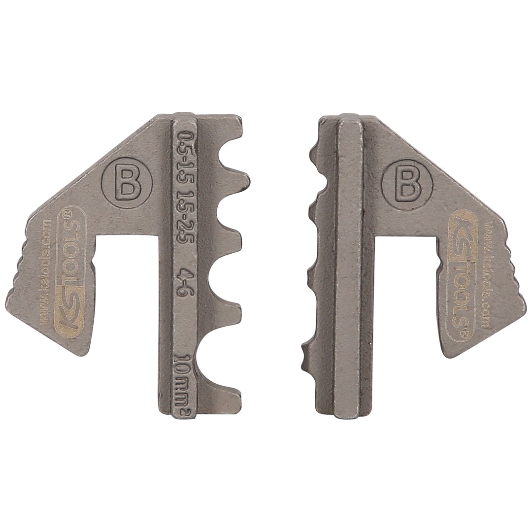 KS Tools Paar Crimp-Einsätze für nicht isolierte Kabelösen, Ø 0,5 - 10 mm