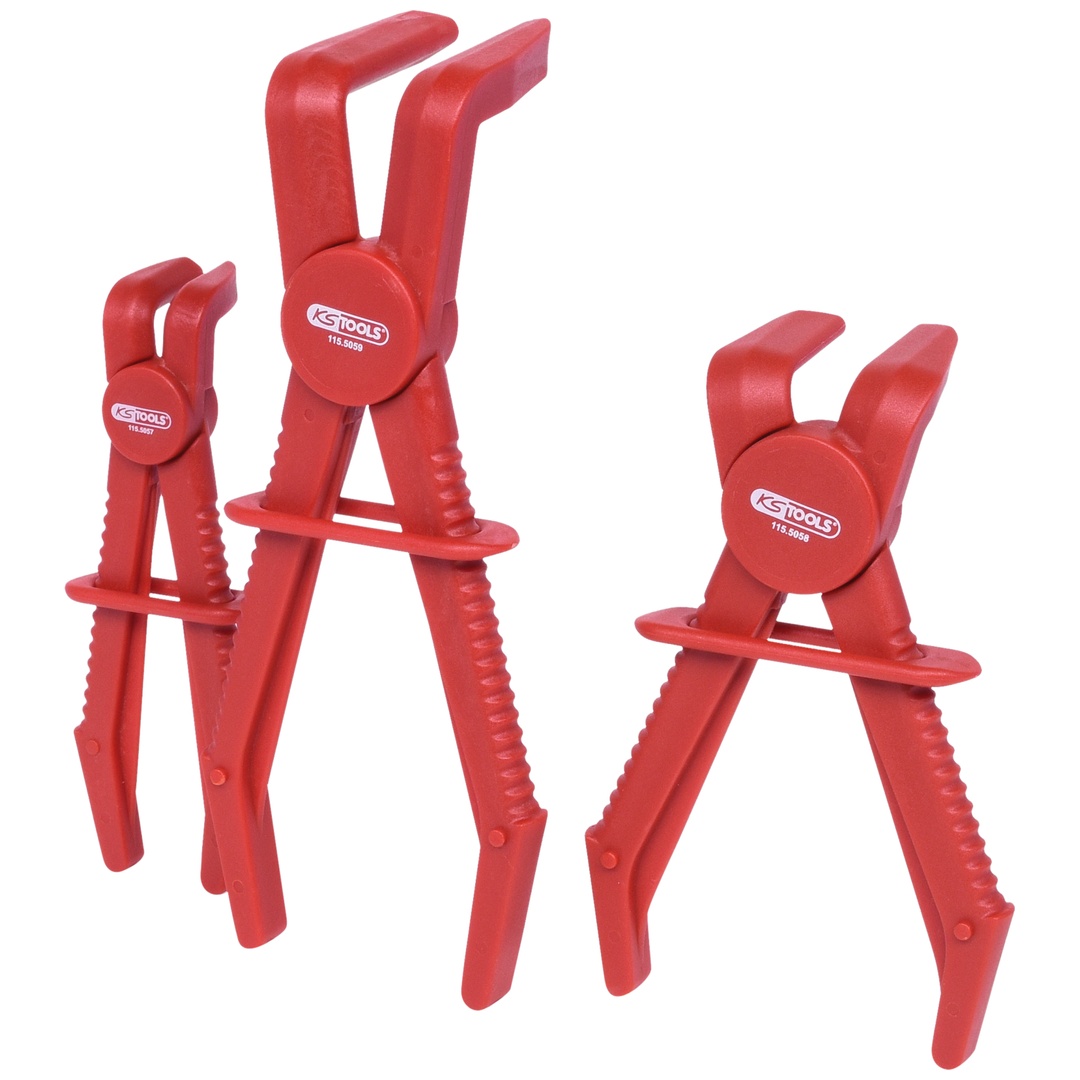 KS Tools Schlauch-Abklemm-Zangen-Satz 90°, 3-tlg