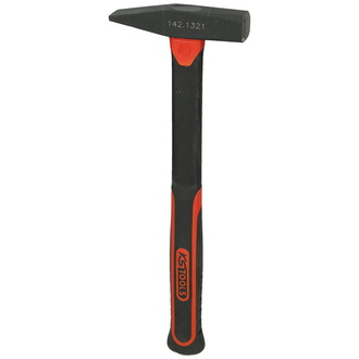 KS Tools Schlosserhammer mit Fiberglasstiel, 200g