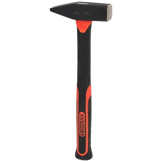 KS Tools Schlosserhammer mit Fiberglasstiel, 800g