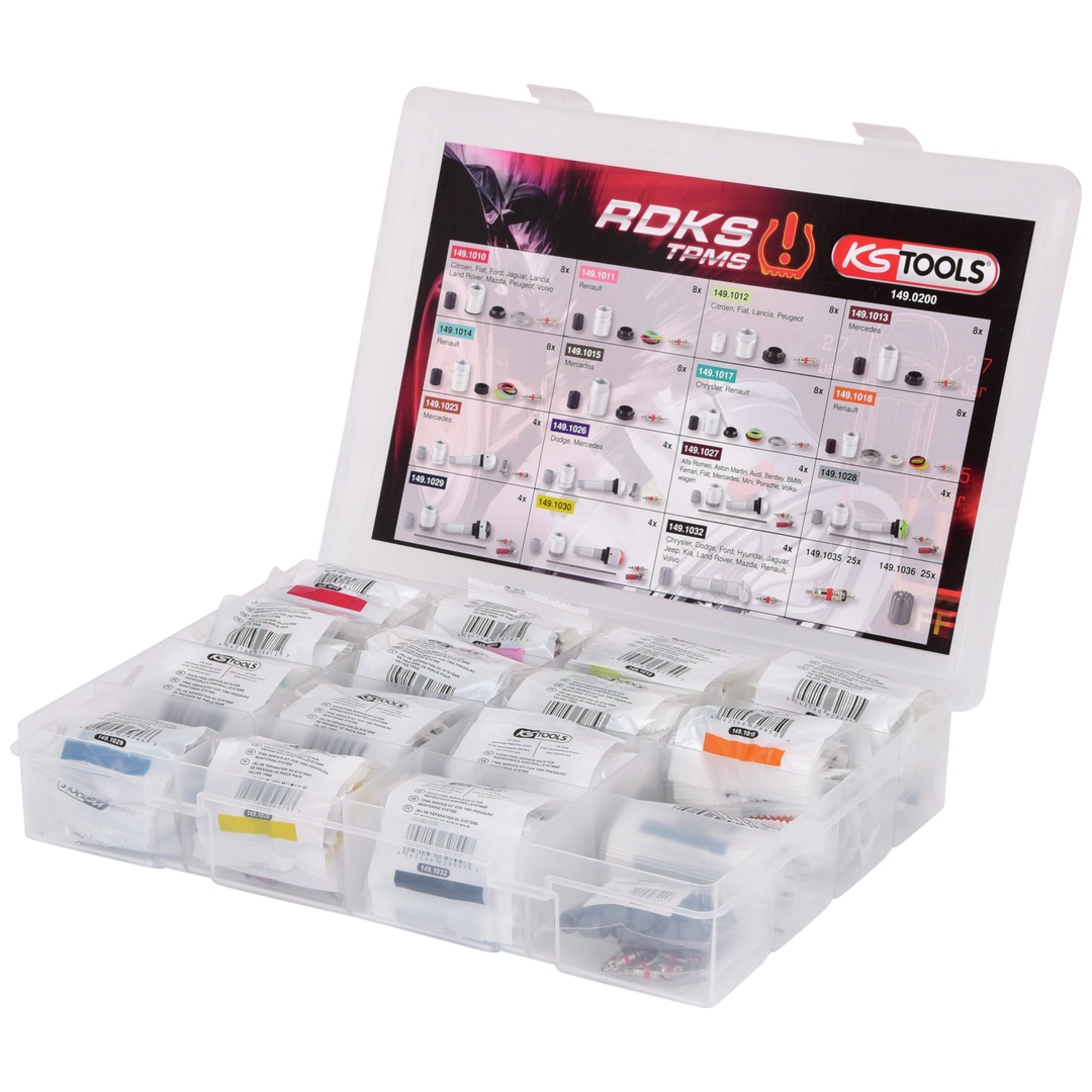 KS Tools RDKS / TPMS Service-Sortiment für Reifendruck-Kontrollsysteme, 142-tlg