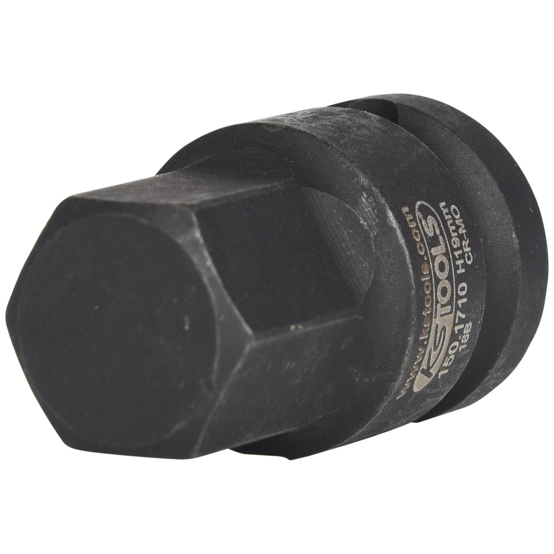 KS Tools 1/2 Kraft-Bit-Stecknuss, Innensechskant, 19 mm
