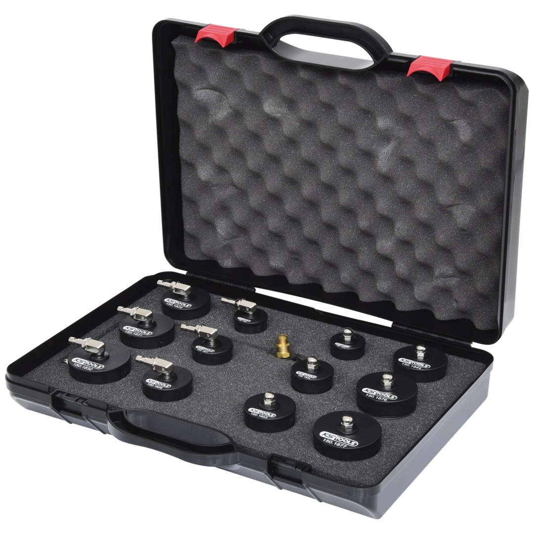 KS Tools Turbolader-Bajonett-Ladeluft-System-Prüfkoffer-Satz, 13-tlg