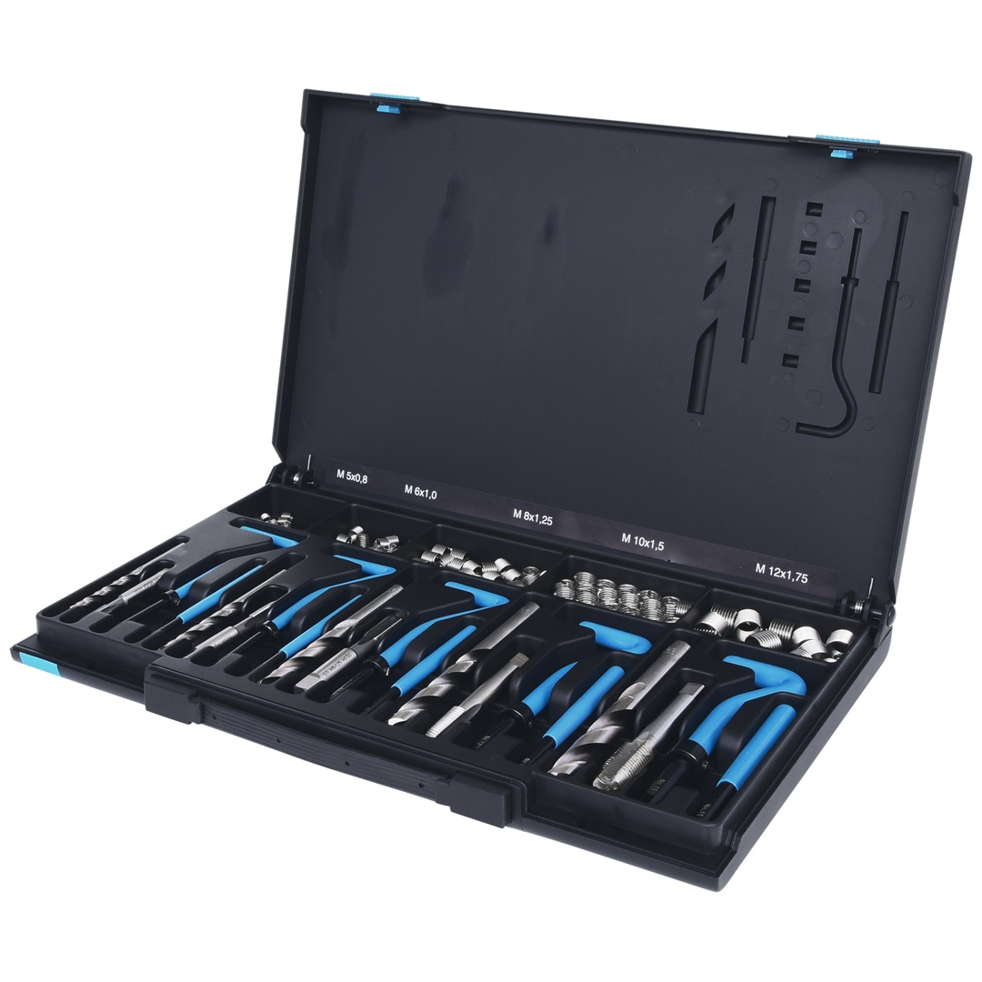 KS Tools Nirostahl Gewinde-Reparatur-Satz M5-M12, 130-tlg.