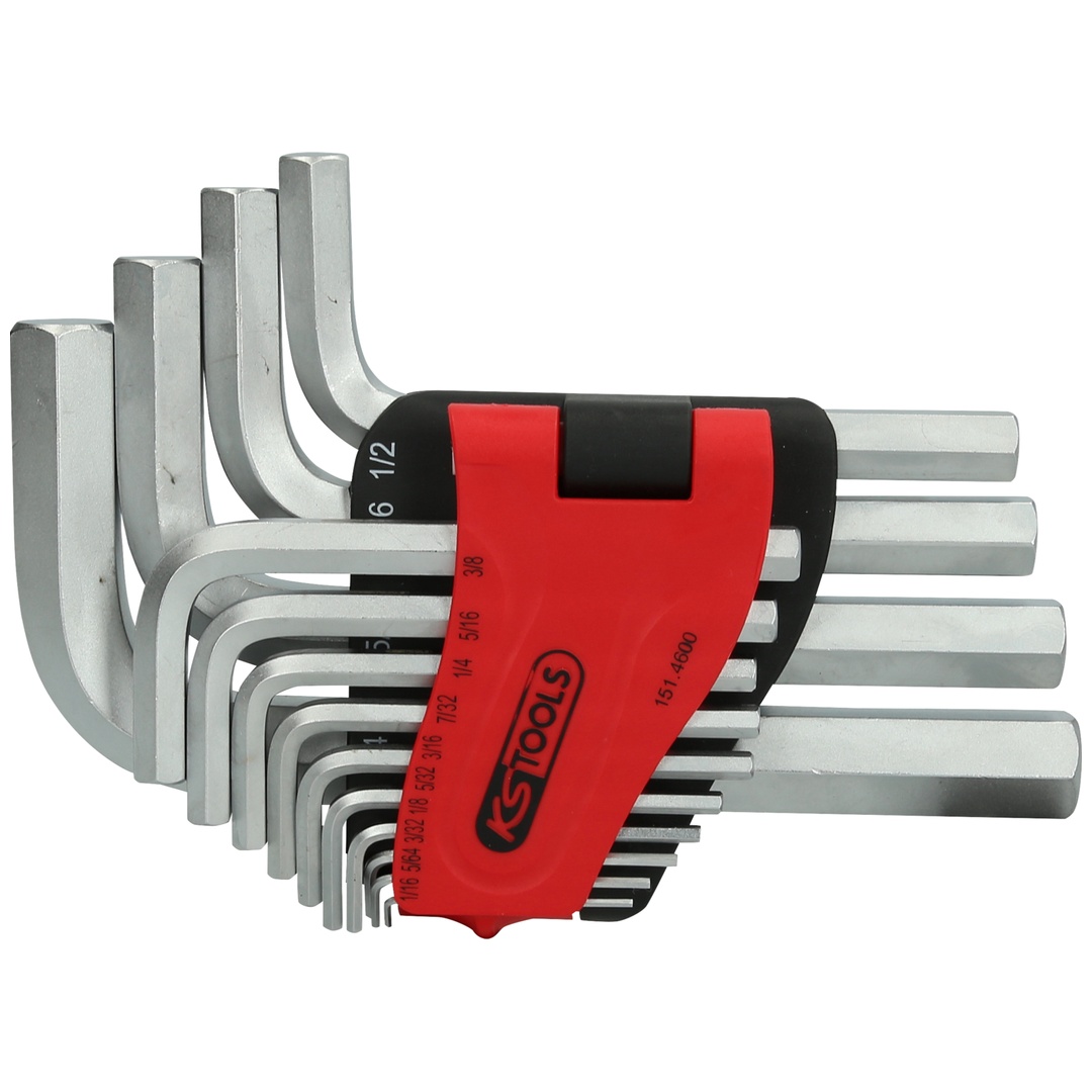 KS Tools Innensechskant-Winkelstiftschlüssel-Satz, im Klapphalter,14-tlg1/16-3/4
