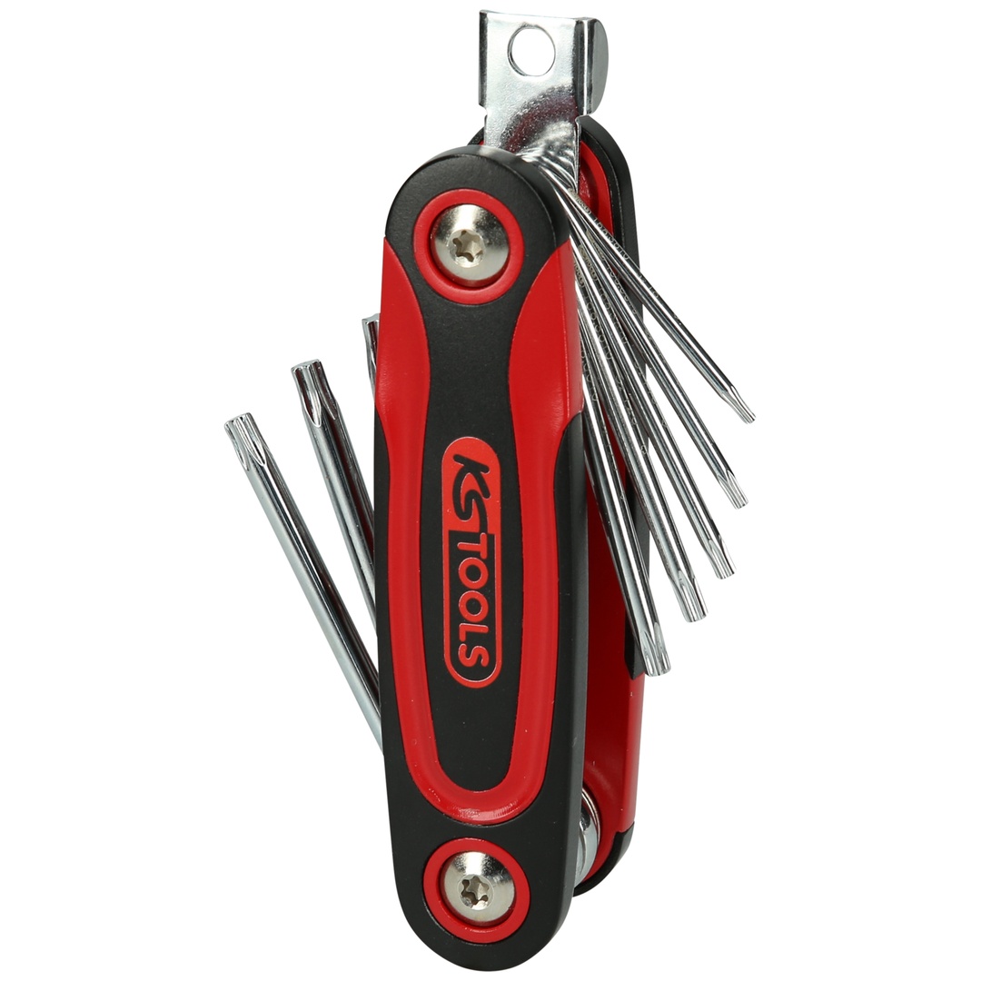 KS Tools TX-Winkelstiftschlüssel-Klapphalter, 8-tlg