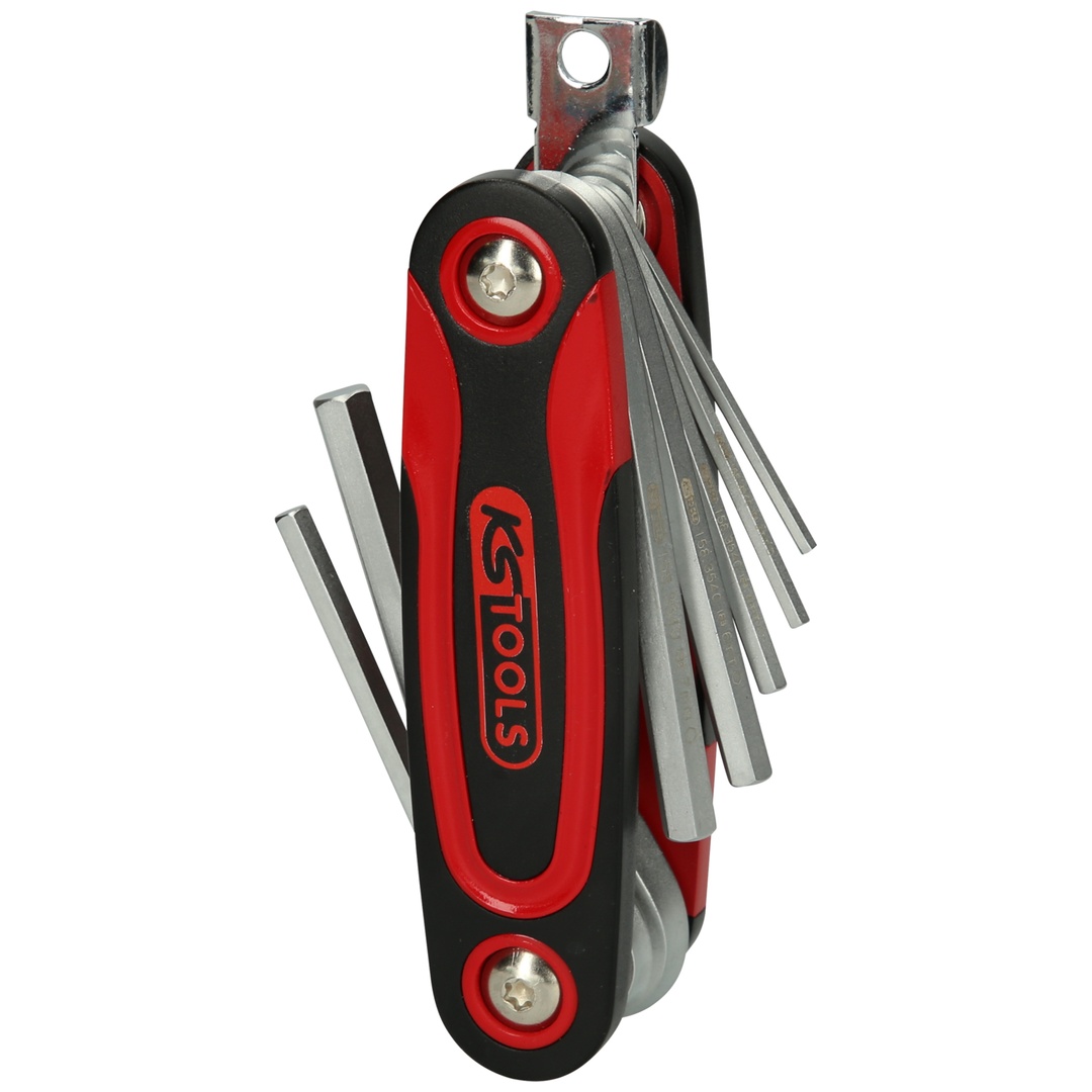 KS Tools Innensechskant-Winkelstiftschlüssel-Klapphalter,8-tlg.