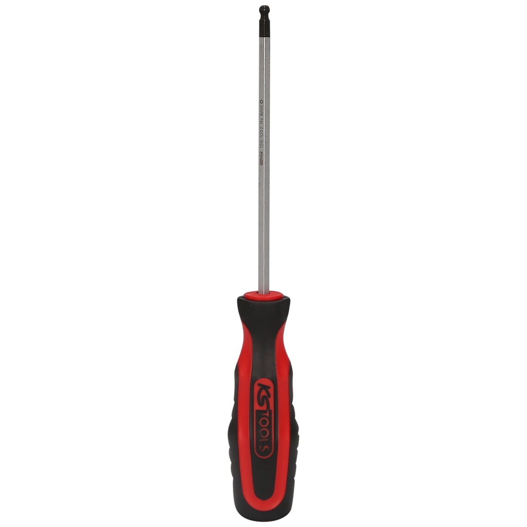KS Tools ERGOTORQUEplus Schraubendreher Innensechskant mit Kugelkopf, 4,0 mm