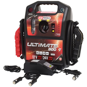 KS Tools 12 V + 24 V Batterie-Booster, mobiles Starthilfegerät 1700 A