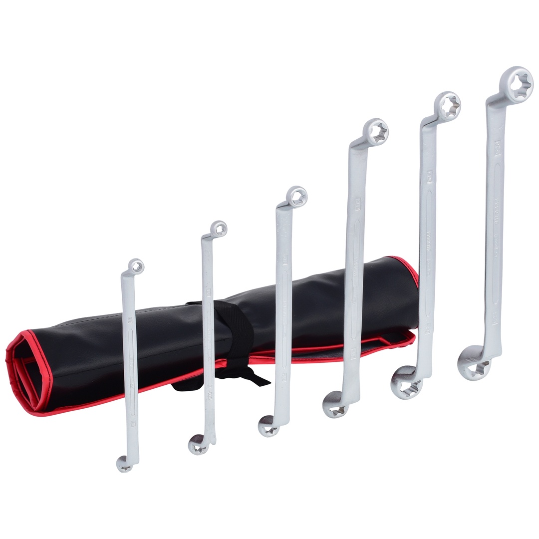 KS Tools Doppel-Ringschlüssel-Satz TX-E, gekröpft, 6-tlg