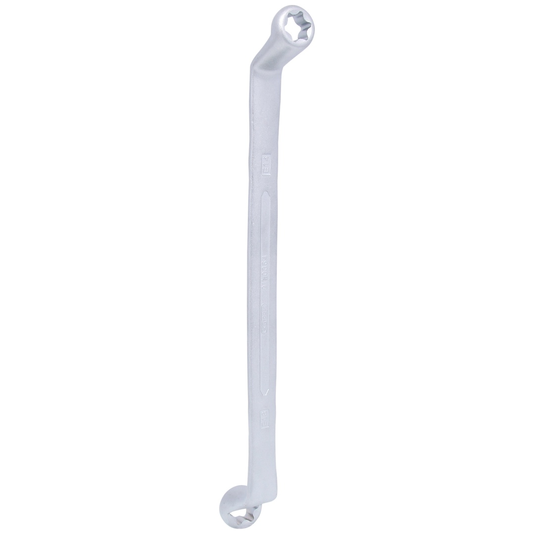 KS Tools TX-E-Doppel-Ringschlüssel, gekröpft, E14xE18