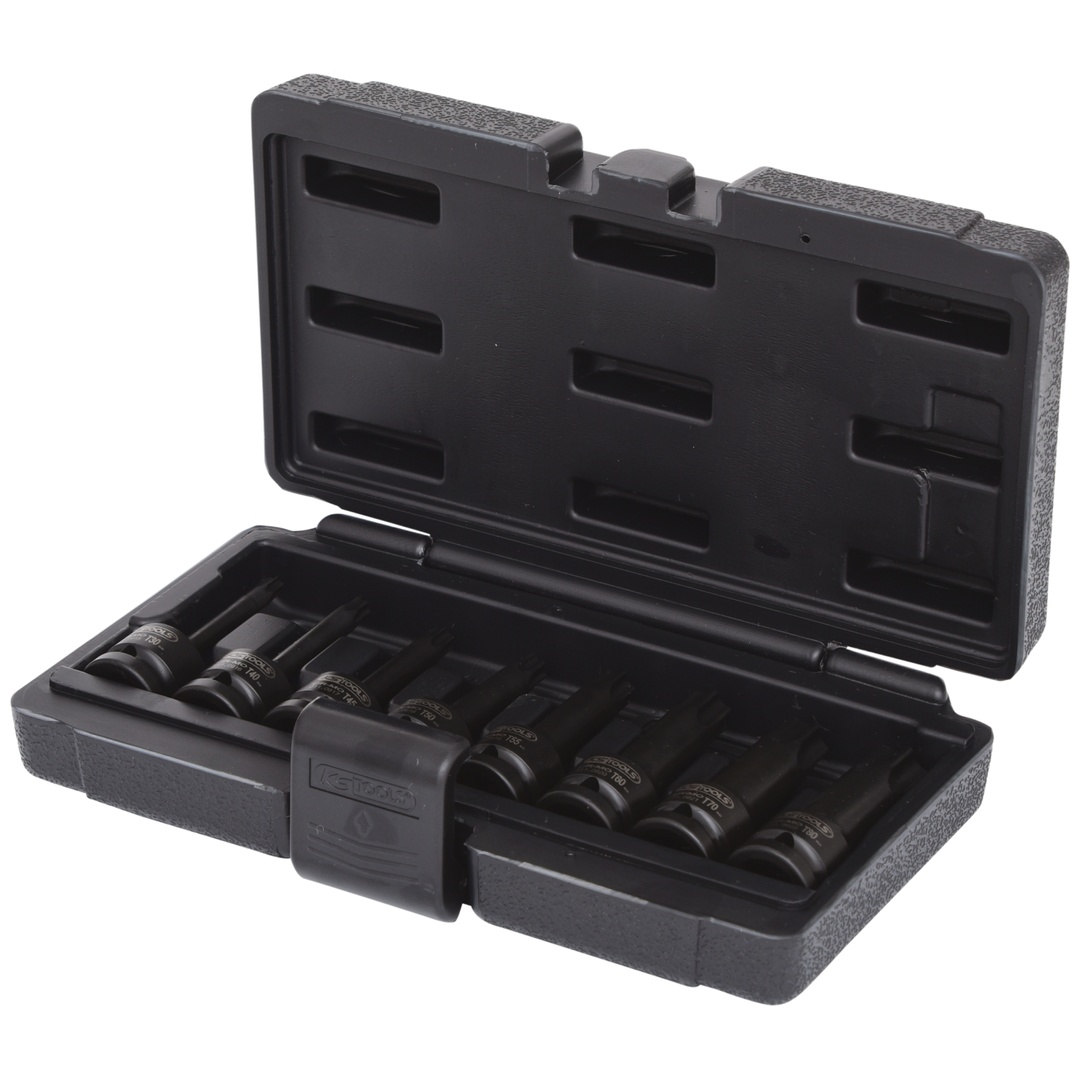 KS Tools 1/2 Kraft-Bit-Stecknuss-Satz TX, 8-tlg, T30-T80, lang