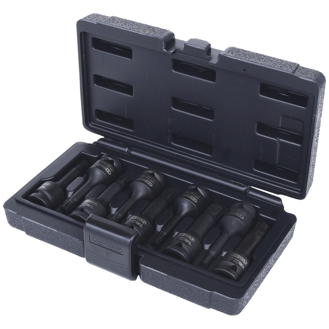 KS Tools 1/2 Kraft-Bit-Stecknuss-Satz für RIBE-Schrauben, 9-tlg