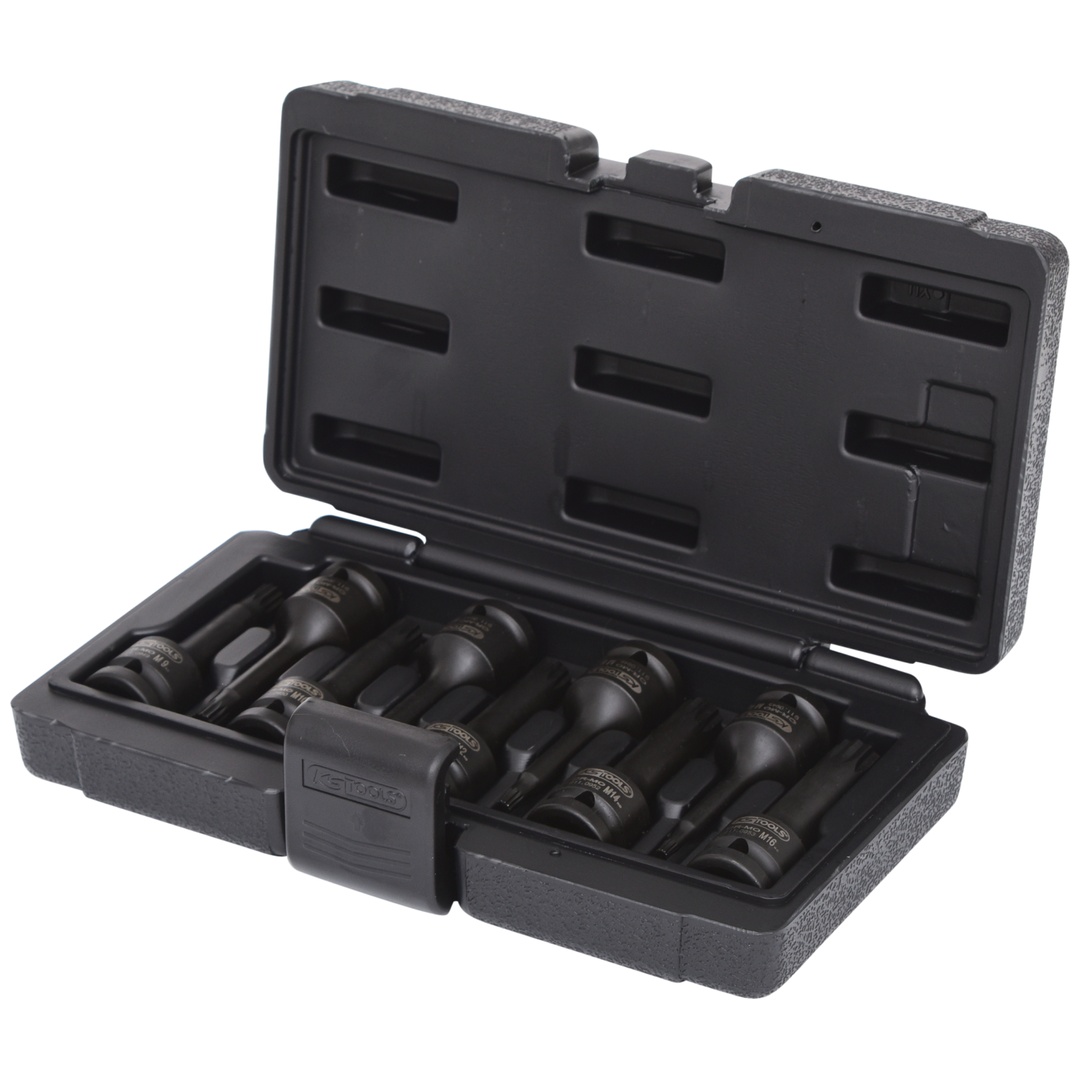 KS Tools 1/2 Kraft-Bit-Stecknuss-Satz Vielzahn, 9-tlg