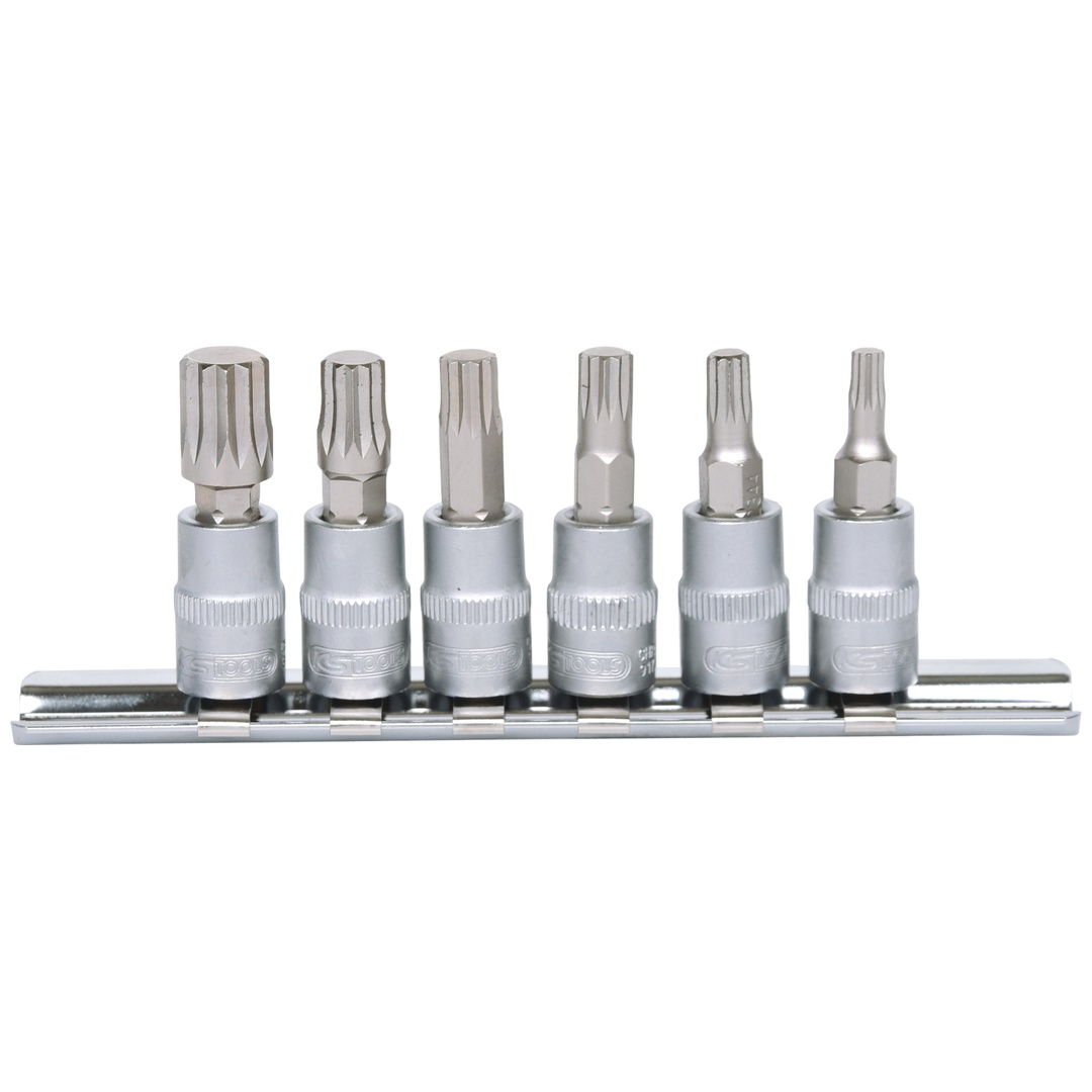 KS Tools 1/4 Bit-Stecknuss-Satz XZN, 6-tlg, M4-M10