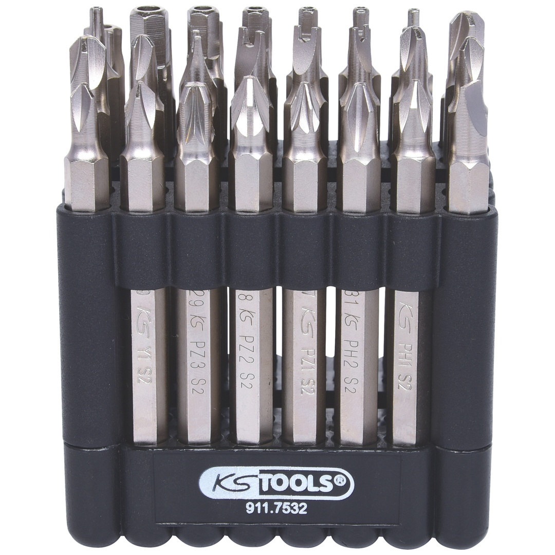 KS Tools 1/4 Bit-Satz, 75 mm, 32-tlg. mit Sicherheitsbits