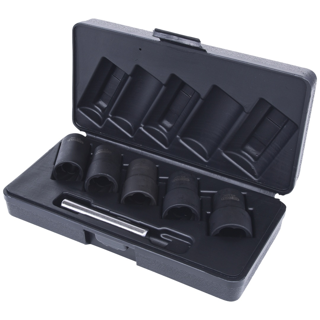KS Tools 1/2 Spiral-Profil-Kraft-Stecknuss-Satz, 6-tlg., 19-25 mm