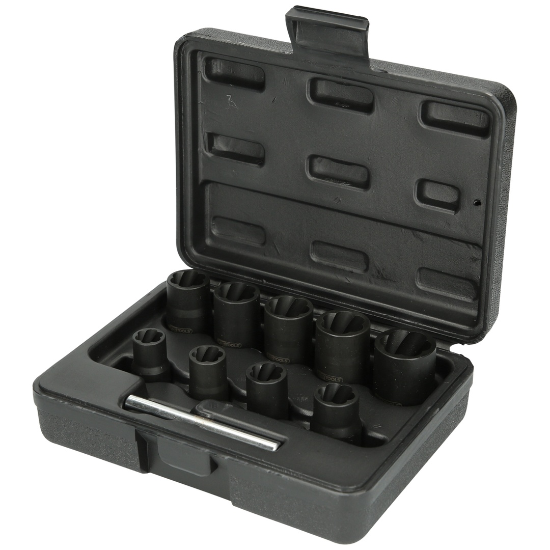 KS Tools 3/8 Spiral-Profil-Kraft-Stecknuss-Satz, 10-tlg