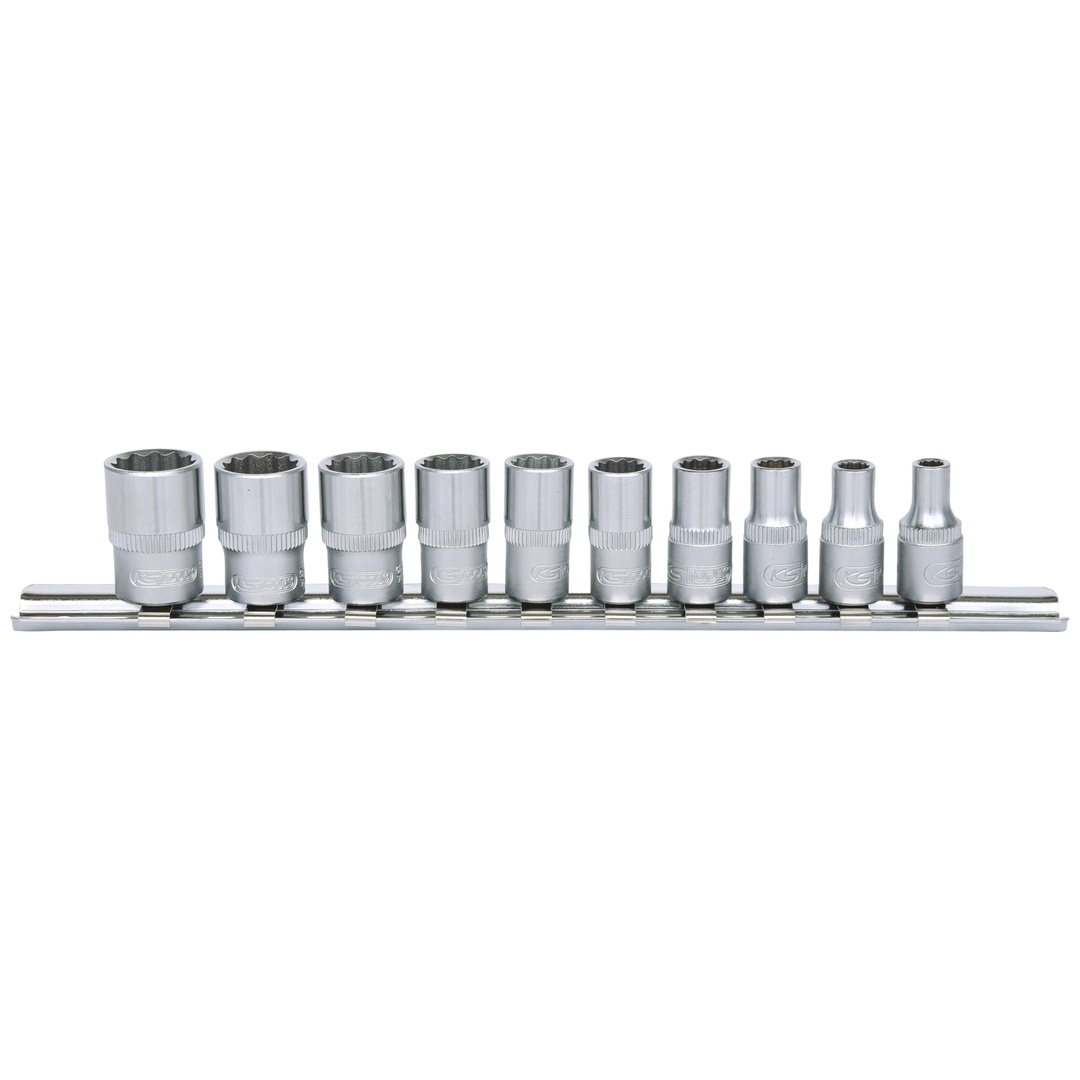 KS Tools 1/4 12-kant-Stecknuss-Satz, 10-tlg