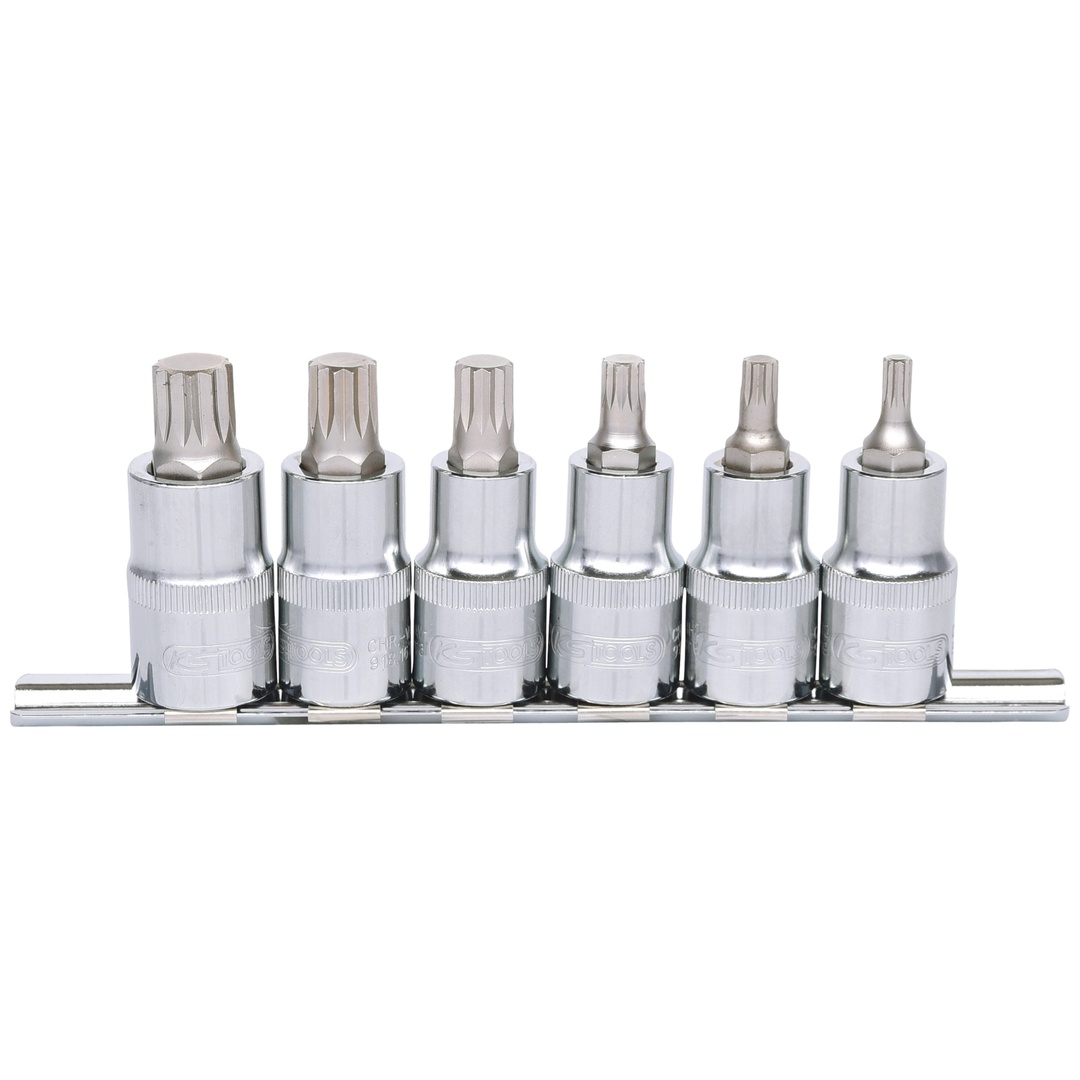 KS Tools 1/2 CHROMEplus Bit-Stecknuss-Satz XZN, 6-tlg M5-M14