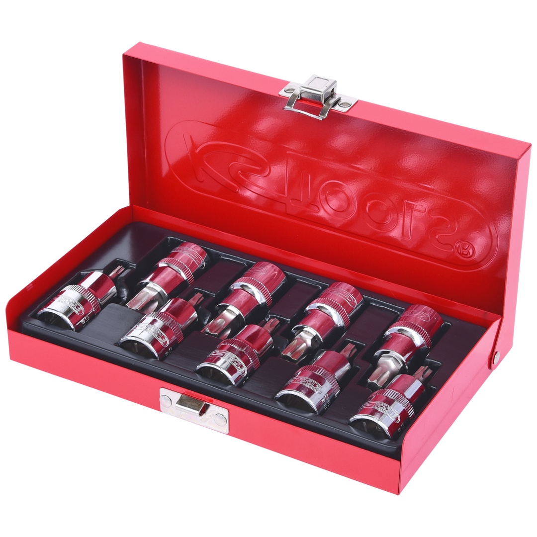 KS Tools 1/2 CHROMEplus Bit-Stecknuss-Satz TX, 9-tlg T20-T60