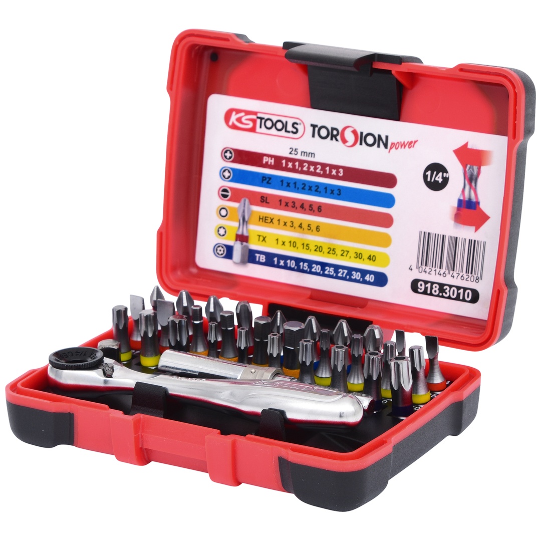 KS Tools 1/4 TORSIONpower Bit-Box, 32-tlg