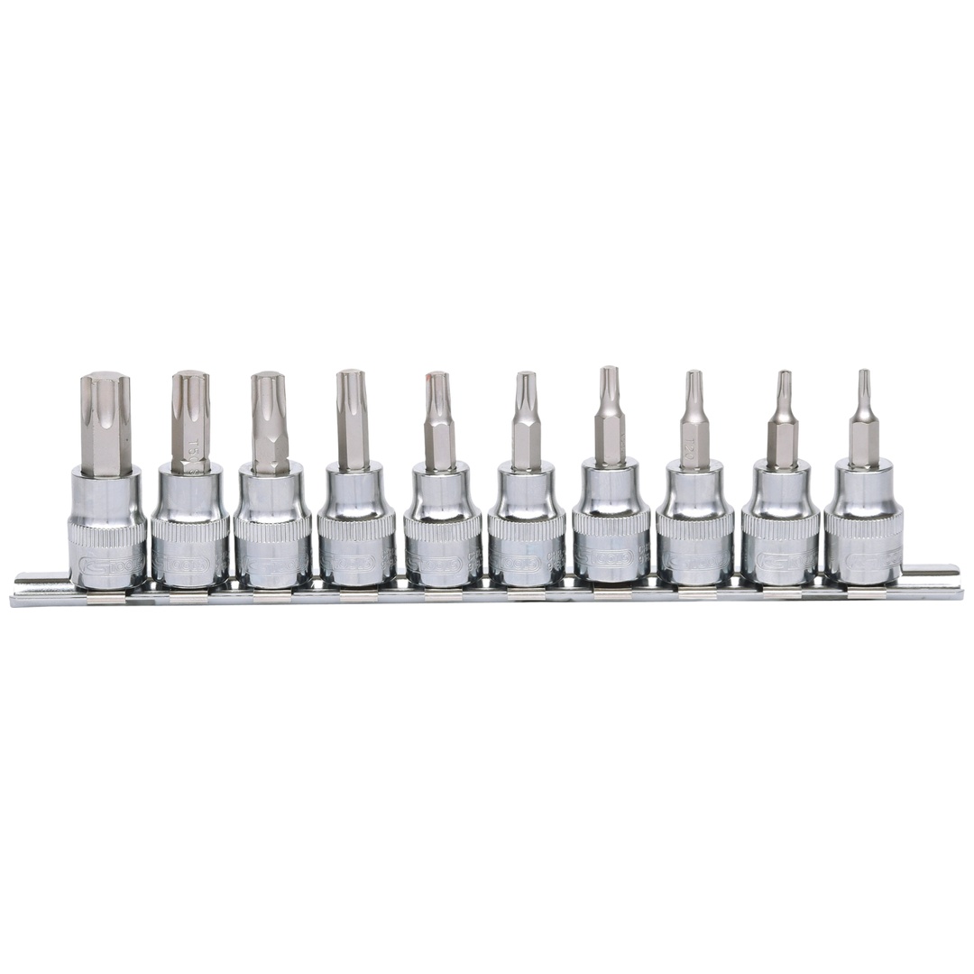 KS Tools 3/8 CHROMEplus Bit-Stecknuss-Satz TX, 10-tlg T10-T55