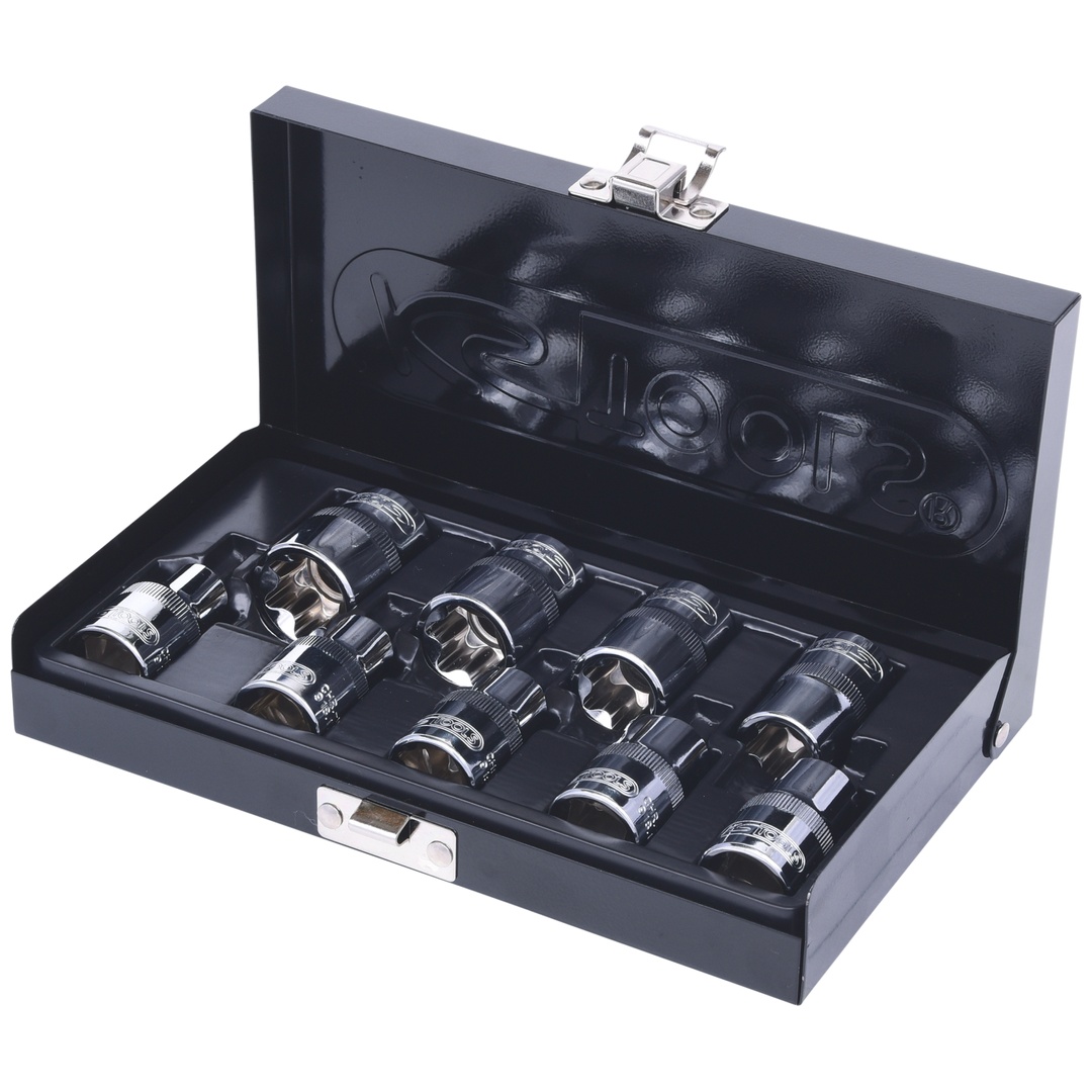 KS Tools 1/2 CHROMEplus TX-E-Stecknuss-Satz, 9-tlg