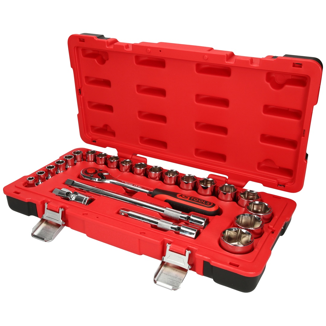 KS Tools 1/2 CHROMEplus Steckschlüssel-Satz, 24-tlg