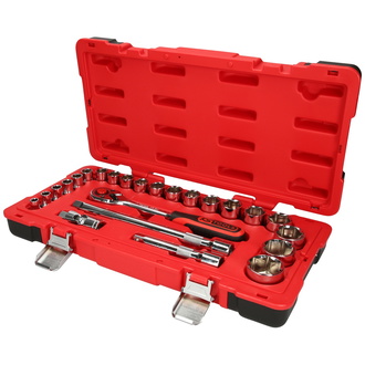 KS Tools 1/2" CHROMEplus Steckschlüssel-Satz, 24-tlg.