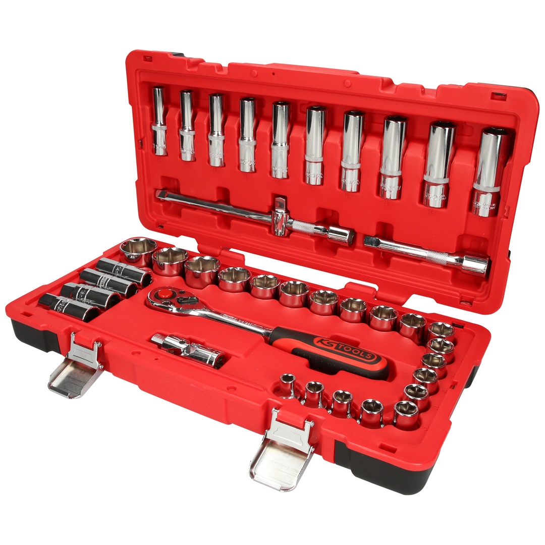 KS Tools 1/2 CHROMEplus Steckschlüssel-Satz, 39-tlg