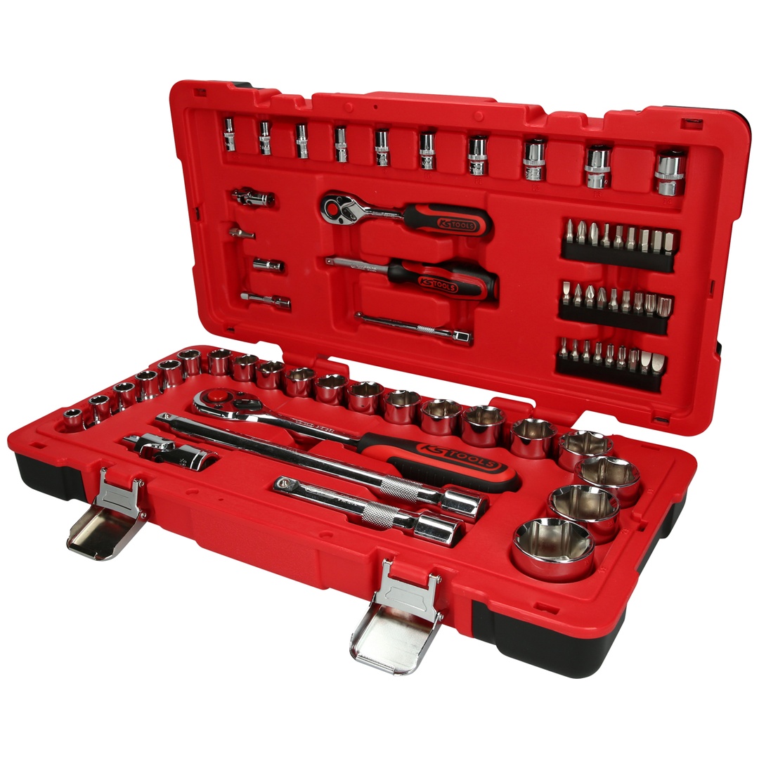 KS Tools 1/4+1/2 CHROMEplus Steckschlüssel-Satz, 68-tlg