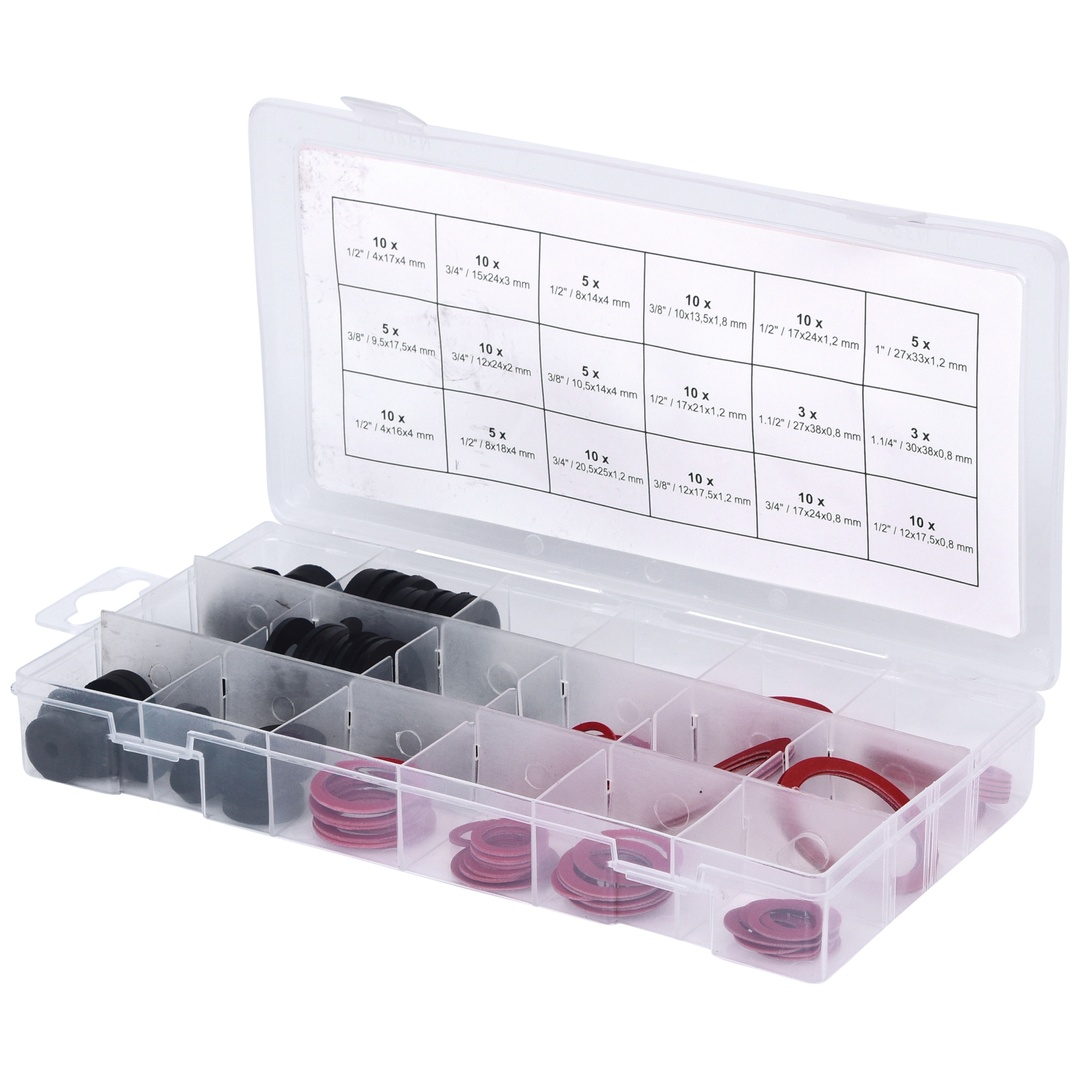 KS Tools Sortiment Dichtringe-Sanitär, 141-tlg