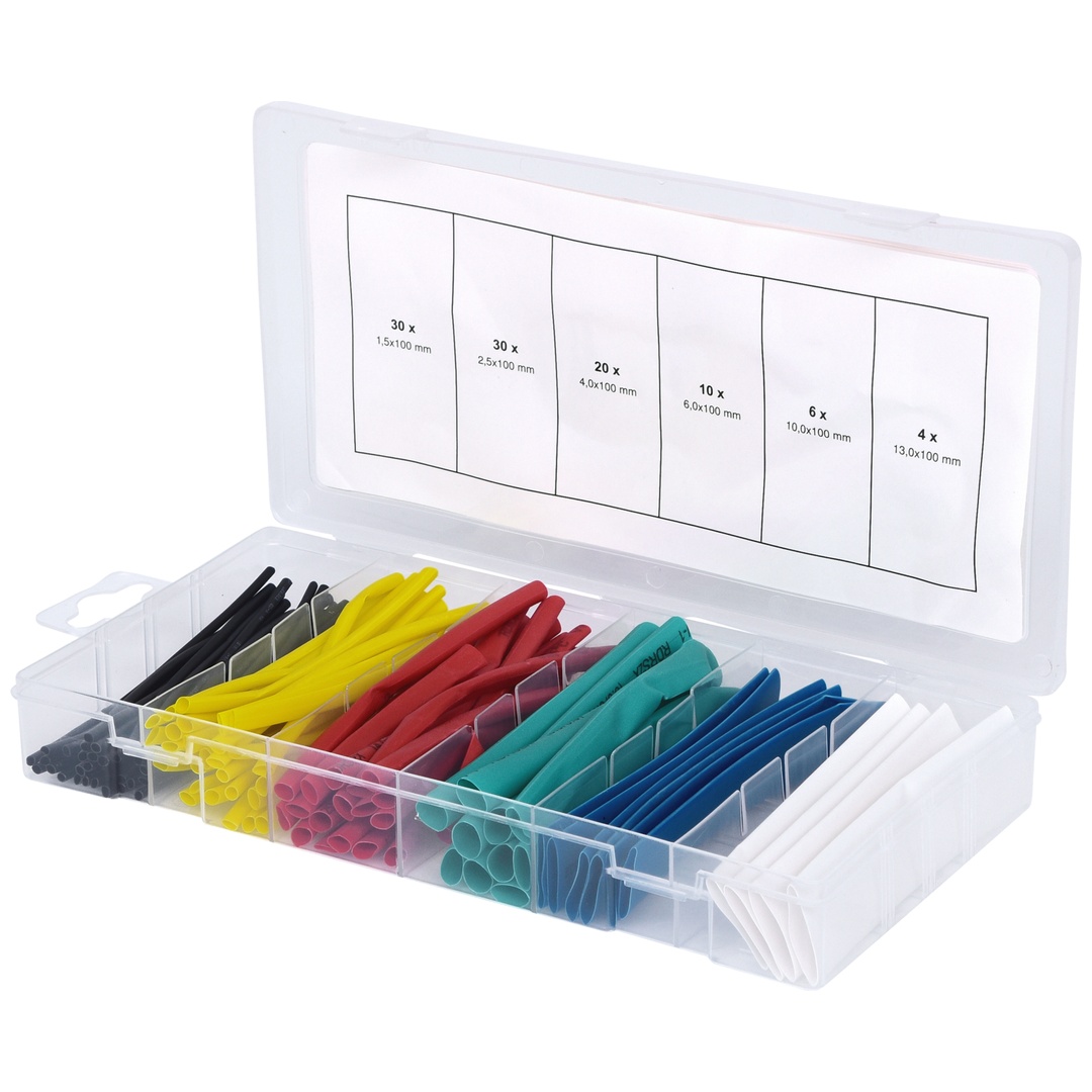 KS Tools Sortiment Schrumpfschläuche, farbig, 100-tlg
