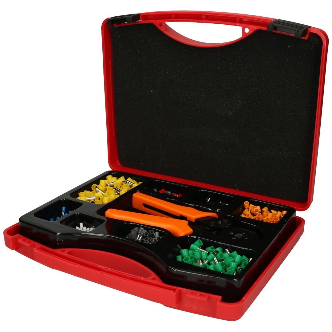 KS Tools Sortiment Drahtendhülse mit Crimpzange, 0,25 mm² - 6,0 mm², 1001-tlg