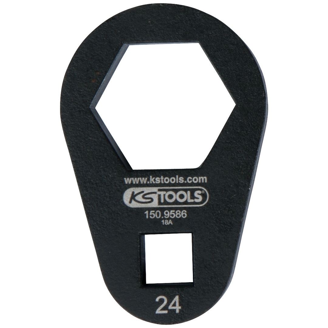 KS Tools 3/8 Einsteck-Ringschlüssel, extra flach, 24 mm