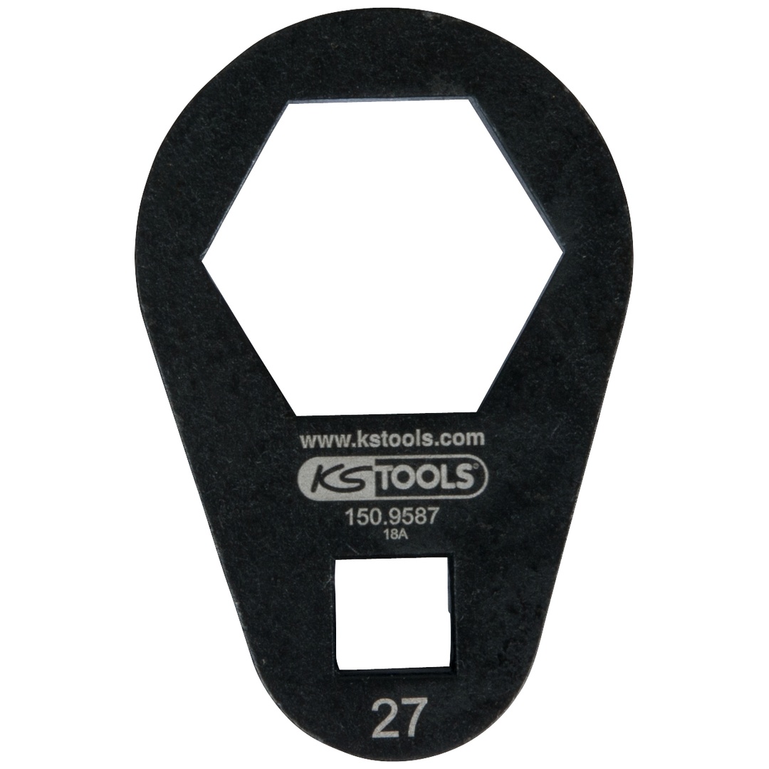 KS Tools 3/8 Einsteck-Ringschlüssel, extra flach, 27 mm