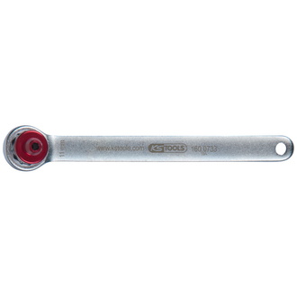 KS Tools Bremsen-Entlüftungsschlüssel, extra kurz, 11 mm, rot