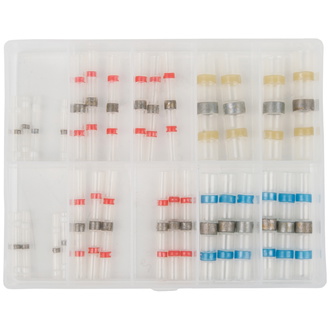 KS Tools Sortiment Lötmuffen, isoliert, 1,8x25 mm-6,2x40 mm, 30-tlg.