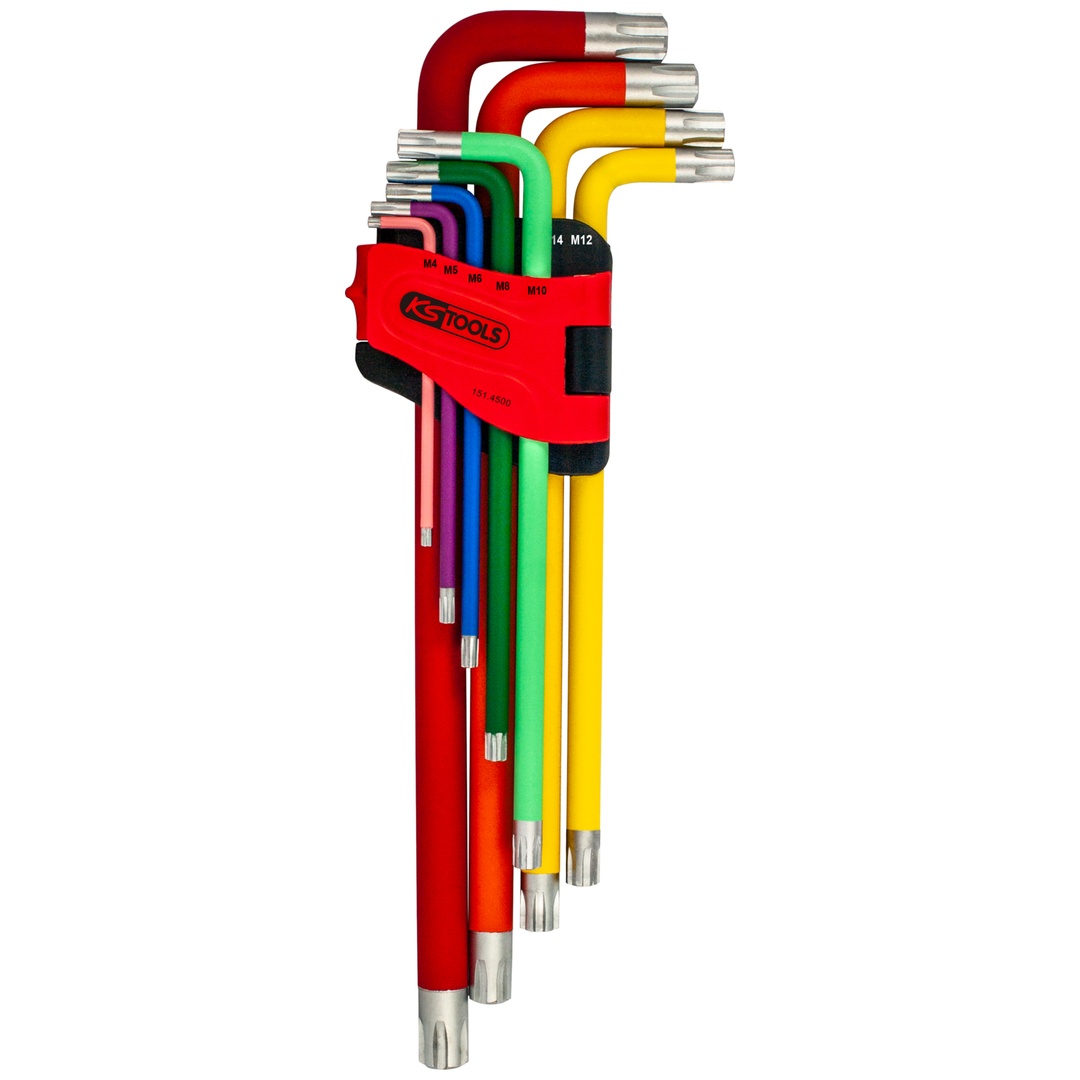 KS Tools RIBE-Winkelstiftschlüssel-Satz, XL, 9-tlg