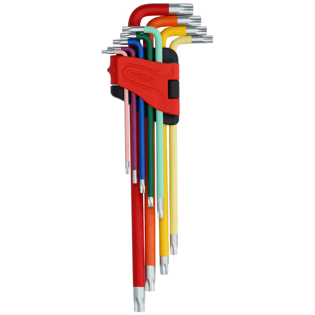 KS Tools TX-Winkelstiftschlüssel-Satz, extra lang, 9-tlg