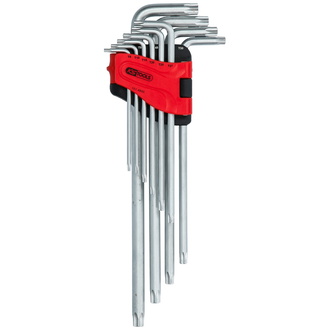 KS Tools Torx-Winkelstiftschlüssel-Satz mit Bohrung, XL, 10-tlg.TB8-TB50