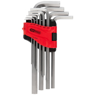 KS Tools Innensechskant-Winkelstiftschlüssel-Satz, im Klapphalter,10-tlg.1/16"-3/8"