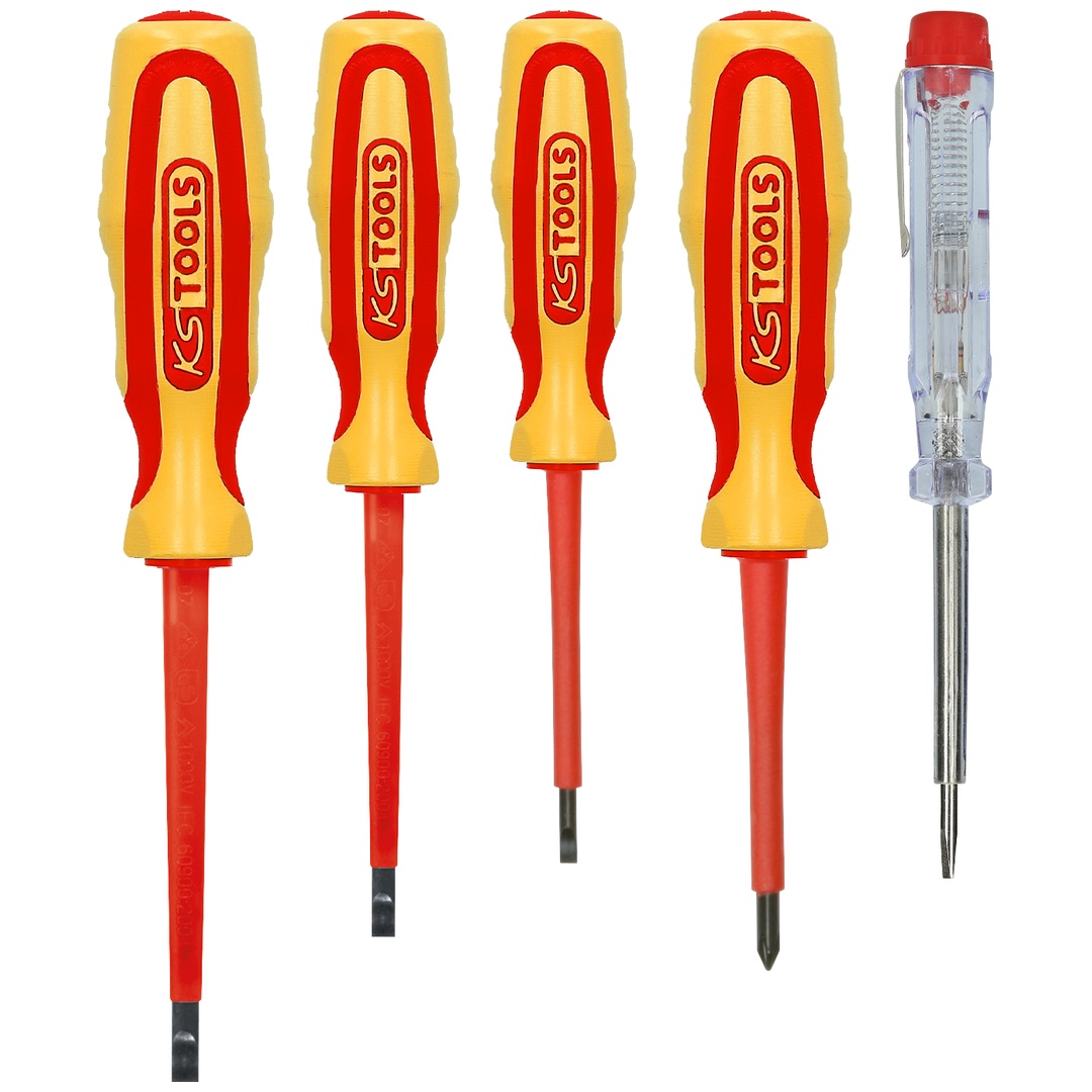 KS Tools ERGOTORQUE VDE Schraubendreher-Satz, PH+Schlitz, 5-tlg